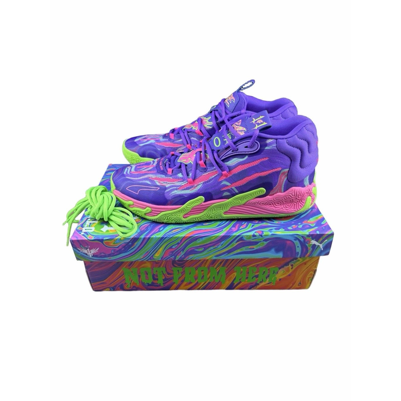 Puma Mb.03 Toxic Lamelo Ball Purple Men’s Basketball Shoes Size 12 Sneakers